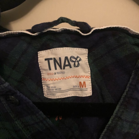 TNA flannel check button down shirt - Picture 4 of 6